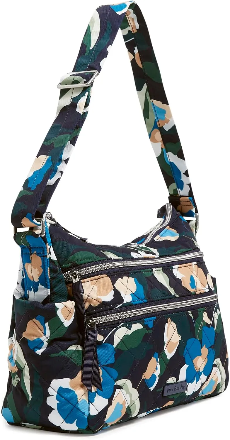 Vera Bradley Women's Performance Twill Triple Zip Shoulder Satchel Purse