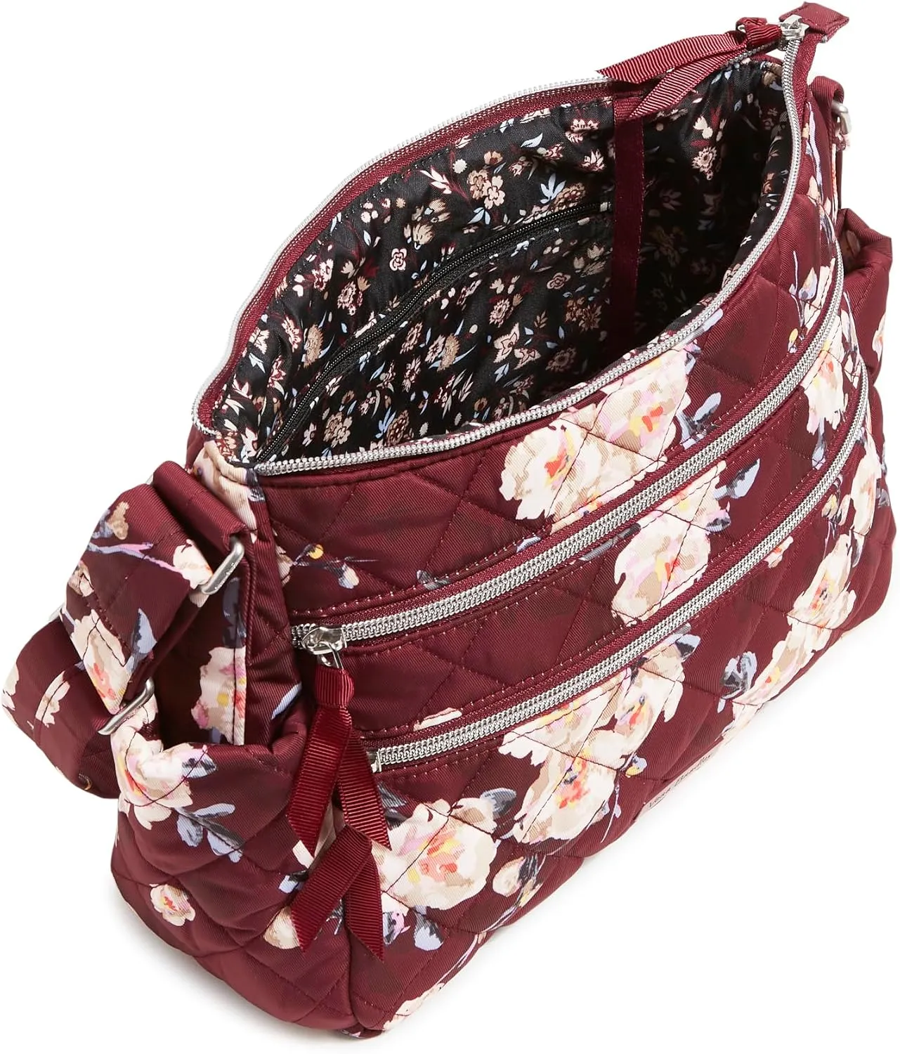 Vera Bradley Women's Performance Twill Triple Zip Shoulder Satchel Purse