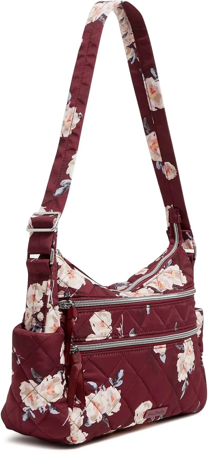 Vera Bradley Women's Performance Twill Triple Zip Shoulder Satchel Purse