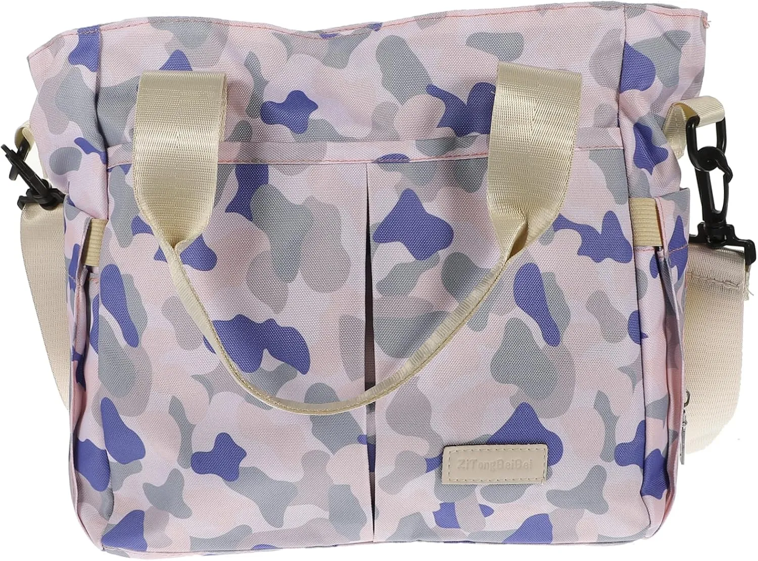 Versatile Baby Diaper Bag Mom Bag Wide Opening Diaper Handbag for Mom Large Capacity Sturdy Zippers Waterproof Material for Daily Use