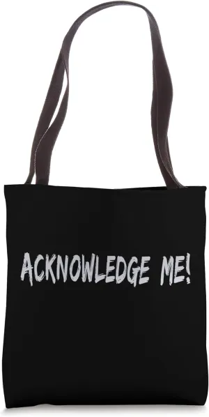 Vintage Design Acknowledge Me Sports Competition Tote Bag