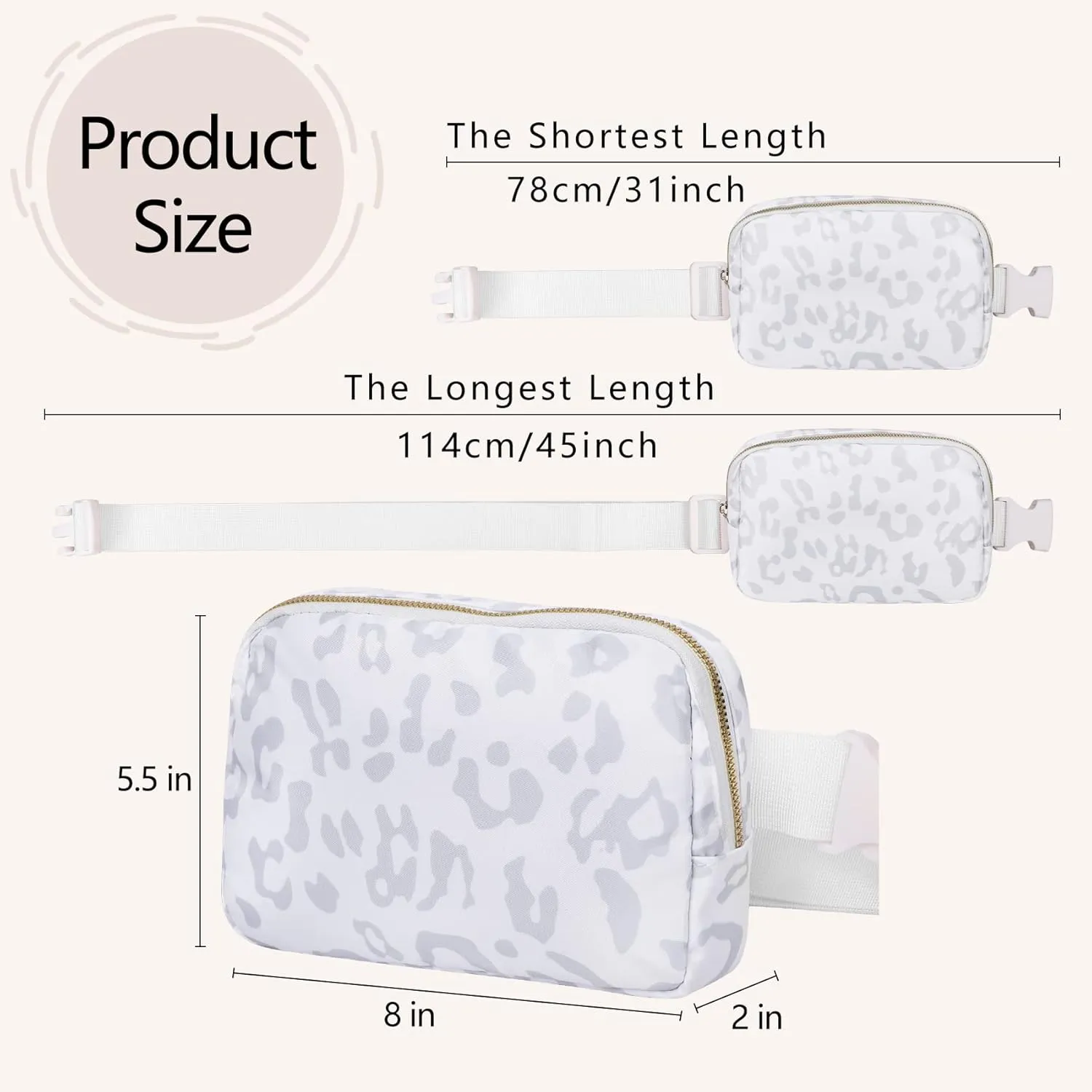 VOROLO Fanny Pack For Women And Men Crossbody Bag Belt Bag with Adjustable Strap Easter Gifts