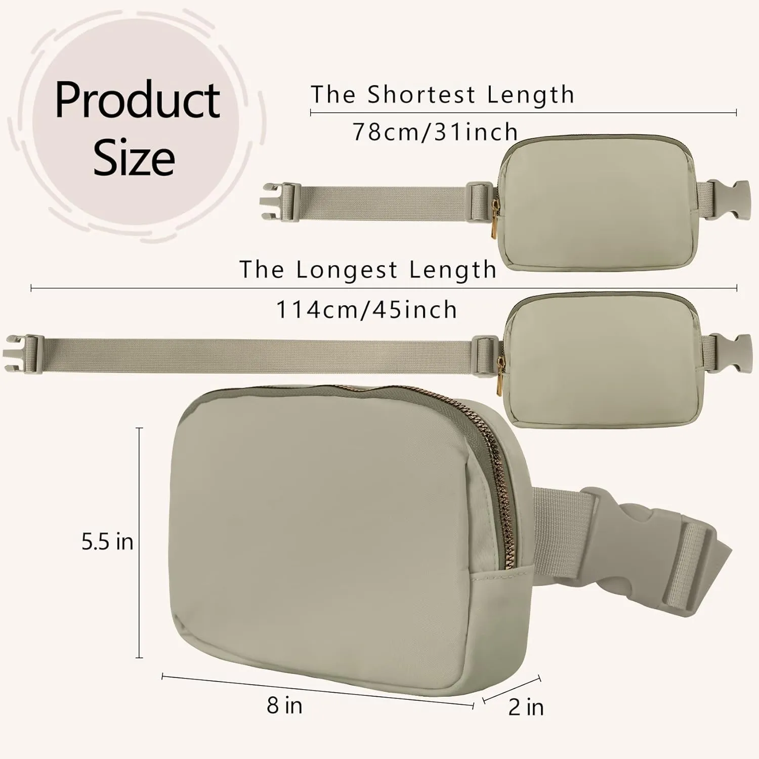 VOROLO Fanny Pack For Women And Men Crossbody Bag Belt Bag with Adjustable Strap Mothers Day Gifts