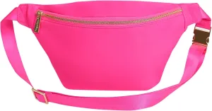 Waist Pack Bag Fanny Pack Women Belt Bag Travel Crossbody Bag Nylon (HotPink)