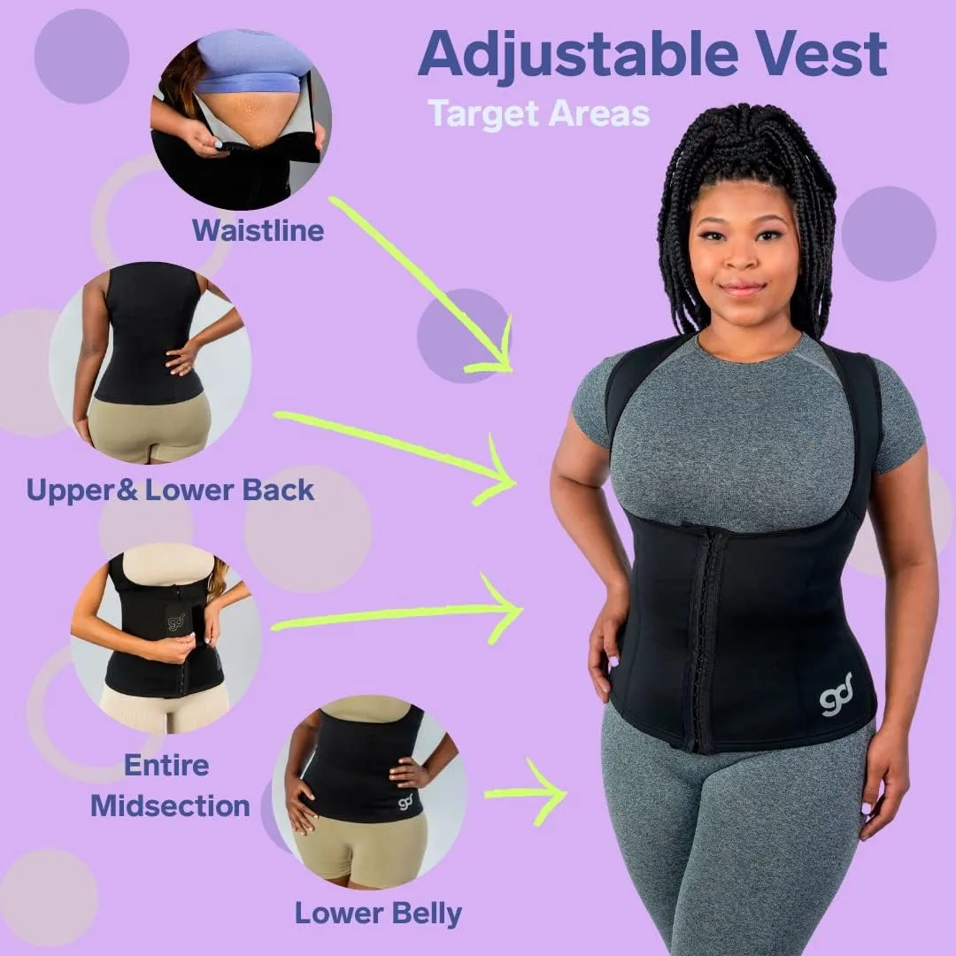 Waist Trainer Sauna Vest, Compression Stomach Belt, Lower Belly Wrap Shaper, Women's Plus Size