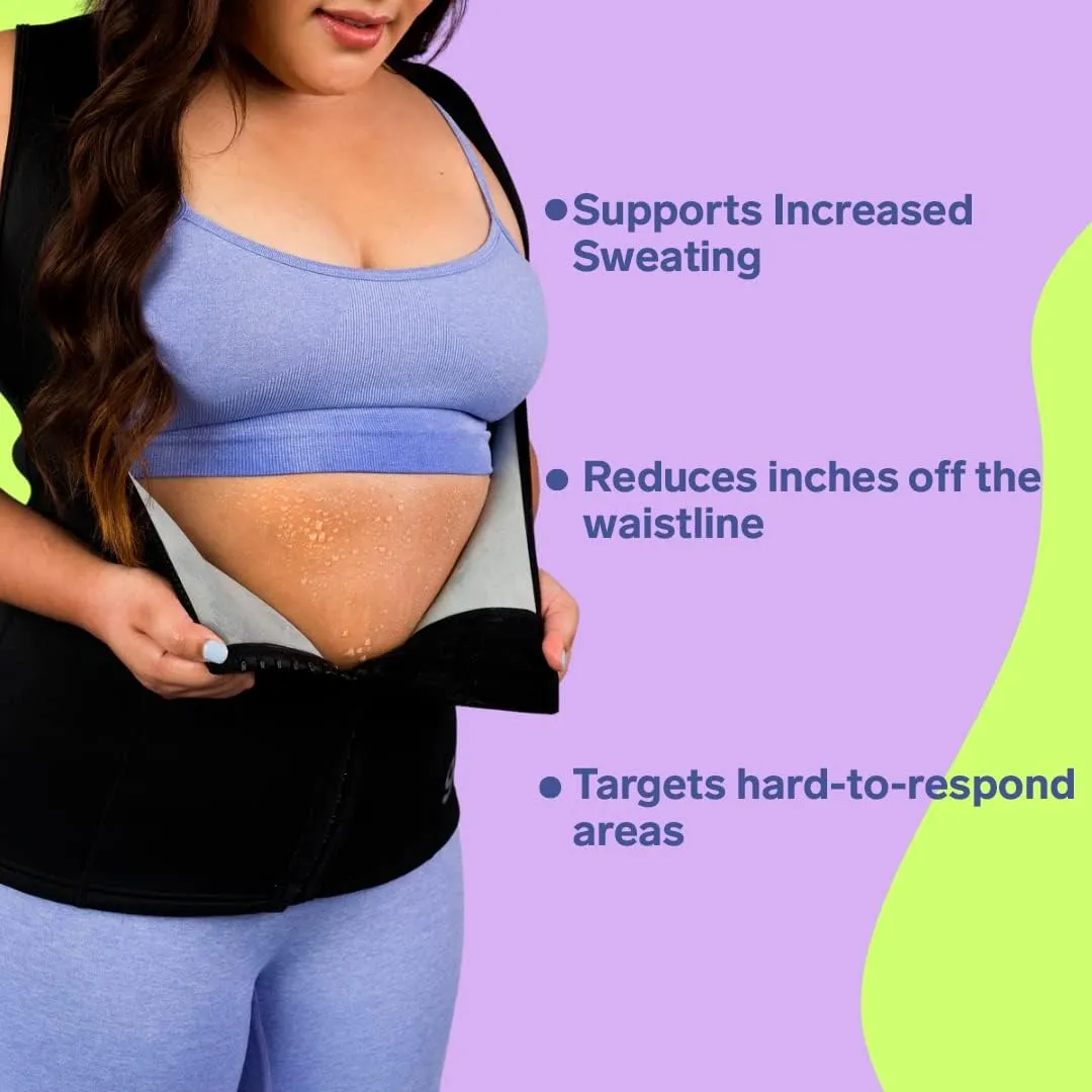 Waist Trainer Sauna Vest, Compression Stomach Belt, Lower Belly Wrap Shaper, Women's Plus Size