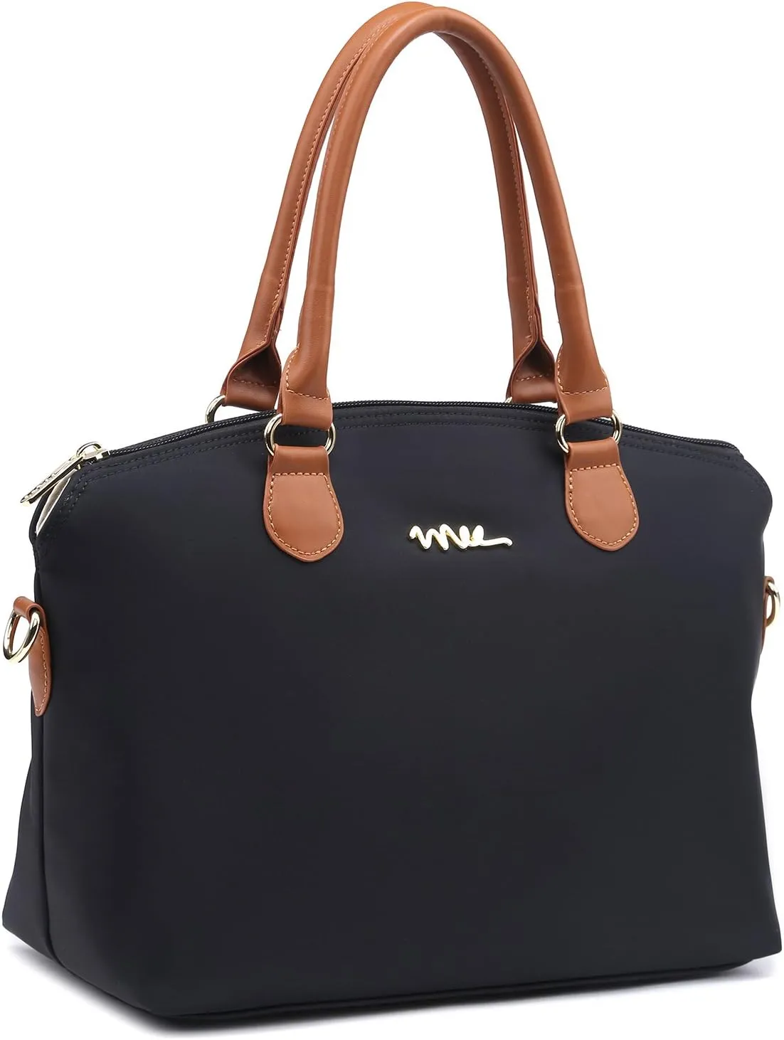 Water Resistance Nylon Top Handle Satchel Handbag with Multiple Pocket Design