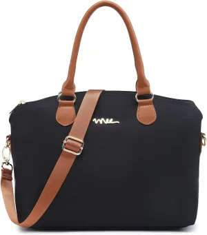 Water Resistance Nylon Top Handle Satchel Handbag with Multiple Pocket Design
