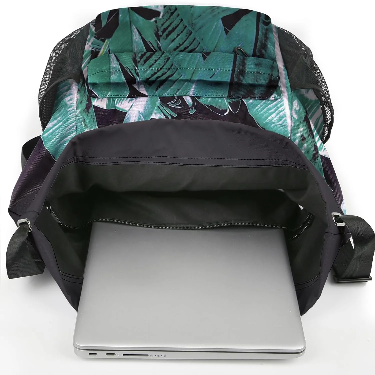 Waterproof Drawstring Backpack Sports Gym Sackpack with Mesh Pocket String Cinch Beach Bag for Men Women