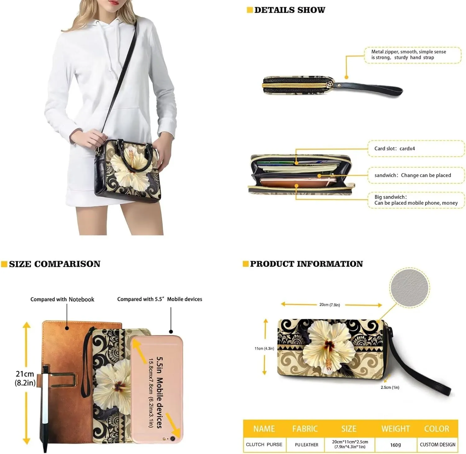 Waterproof Wallet and Purse Set Womens Satchel Purses and Handbags Top Handle Bag for Shopping