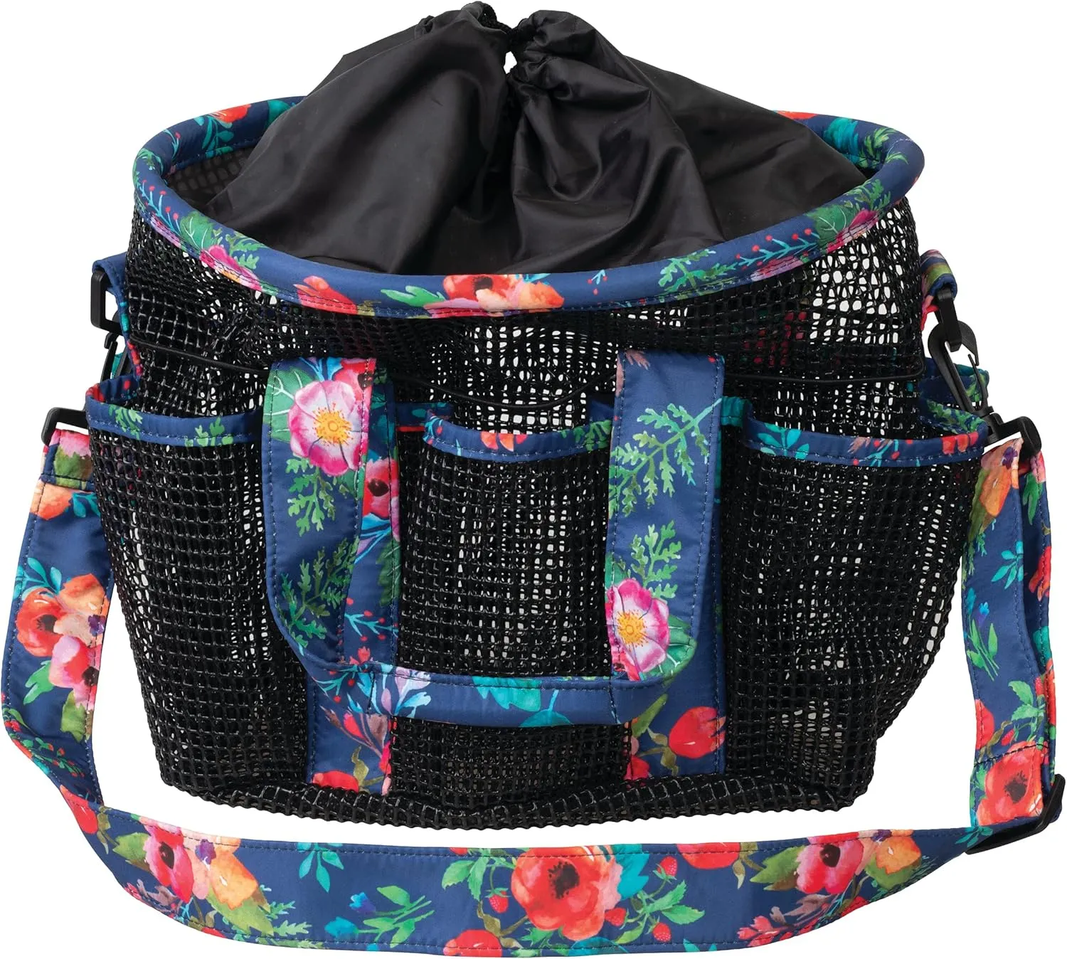 Weaver Leather Mesh Grooming Bag, Black with Floral Watercolor Binding, 65-2053-202