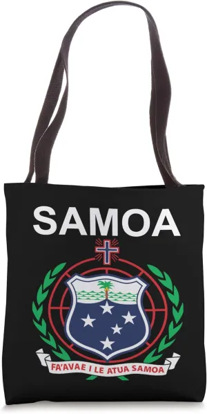 Western Samoa National Pride Emblem Design Tote Bag