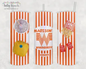 WHATABURGER Name Shimmer Glitter Tumbler TUMBWHAT0520