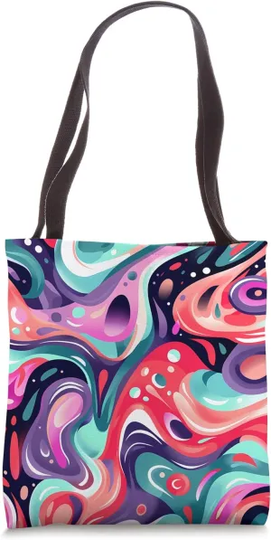 Whimsical Dizzy Abstract Kawaii Design Tote Bag