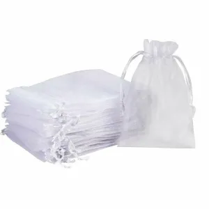 White Organza Sheer Bags