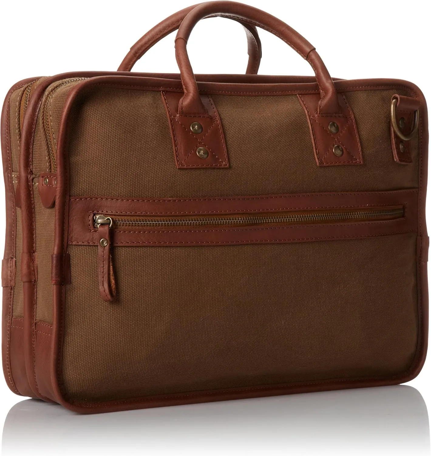 Will Leather Goods Men's Aldridge Portfolio Briefcase, Tobacco, One Size