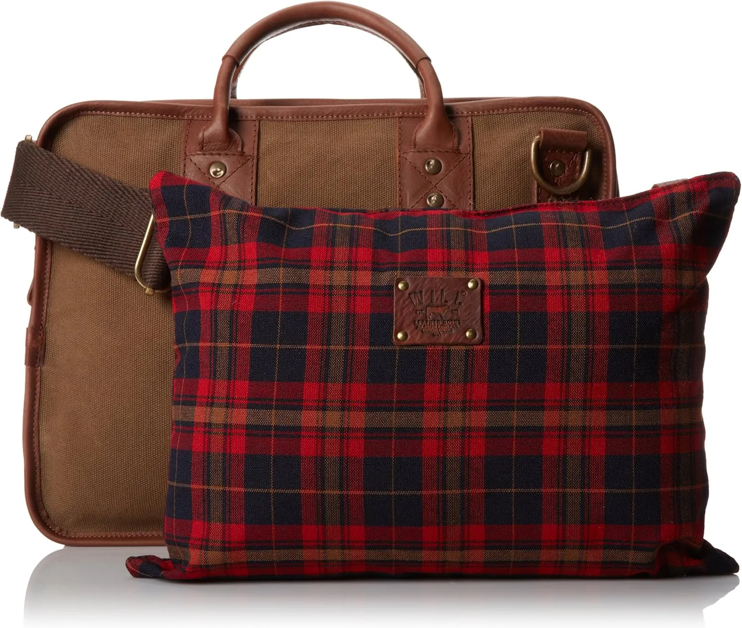 Will Leather Goods Men's Aldridge Portfolio Briefcase, Tobacco, One Size