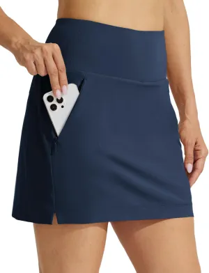 Willit Women's Golf Skirts Zipper Pockets High Waisted Stretchy Skorts Quick Dry Athletic Tennis Casual Skorts