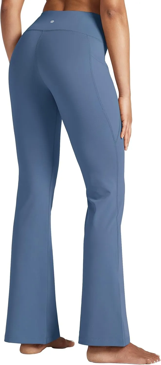 Willit Women's Yoga Pants 27"/29"/31"/33" Flare Leggings Bootcut High Waist Tummy Control Workout Pants with Pockets