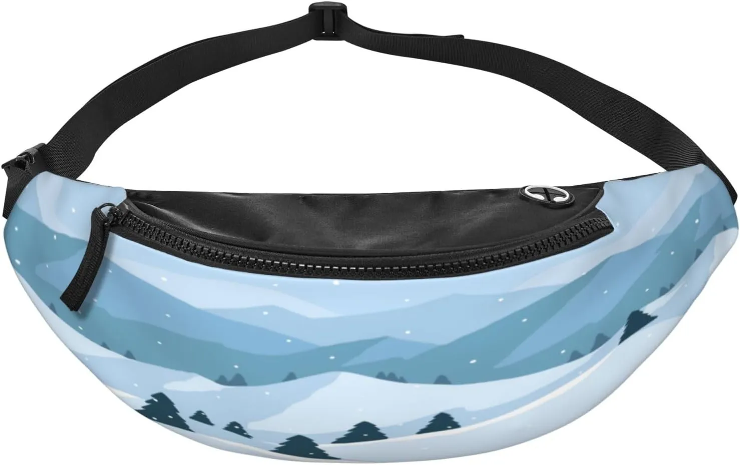 Winter Landscape Fanny Pack, Crossbody Waist Packs for Women Men Waist Bags with Adjustable Strap for Travel Running Hiking Sport