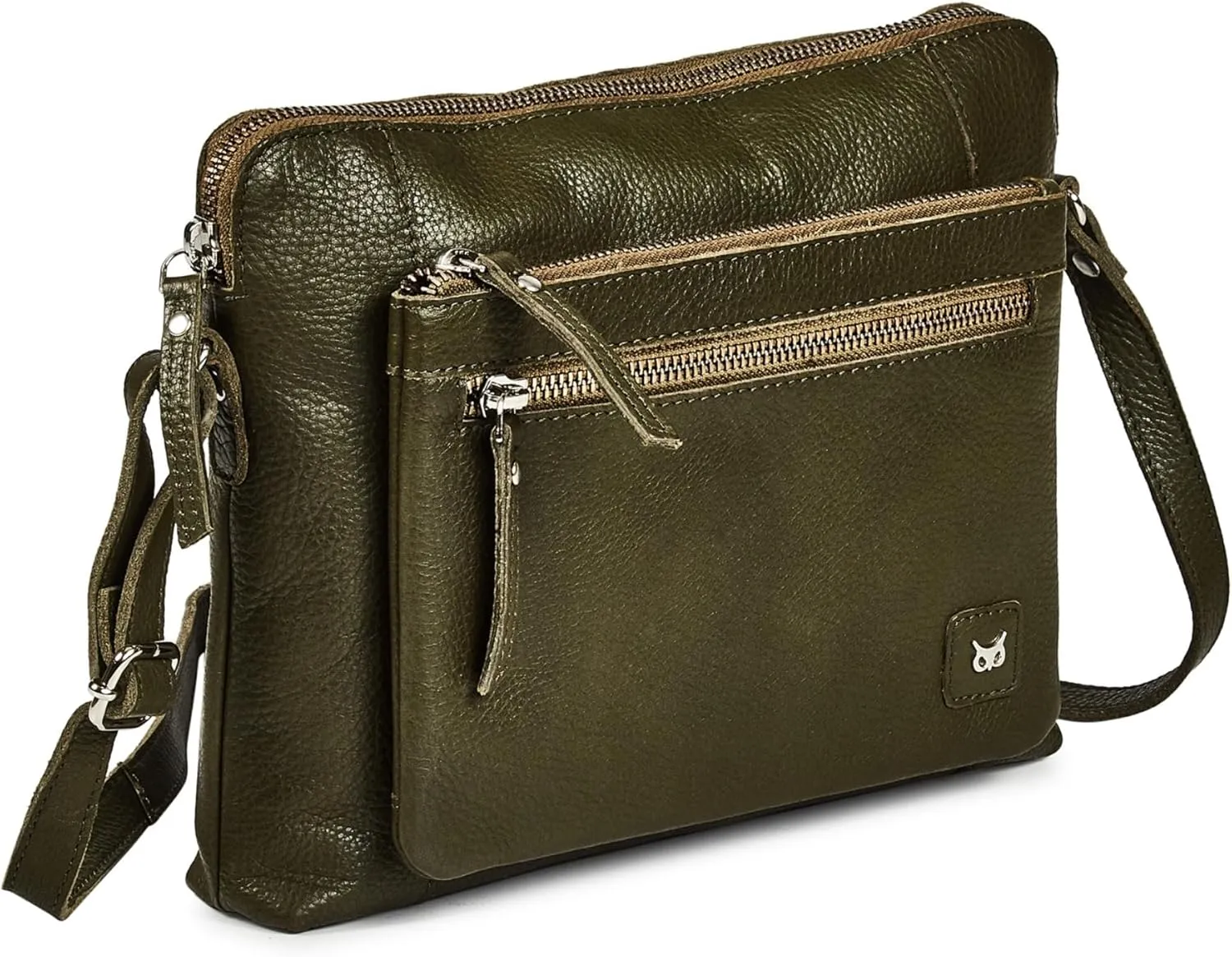 Wise Owl Accessories Small Soft Pebbled Real Leather Crossbody Handbags Purses Sling Crossover Shoulder Bag