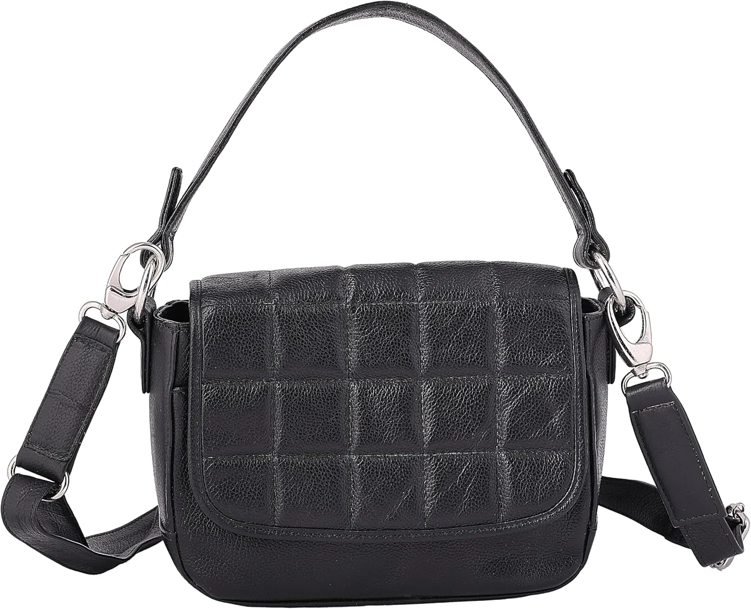 Women Crossbody Bag Leather Shoulder Bag Top Handle Satchel Medium Purse for Ladies