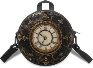 Women Crossbody Bag, Soft Light Round Shoulder Bag, Durable Round Satchel Bag with Zipper for Work Shopping