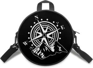 Women Crossbody Bag, Soft Light Round Shoulder Bag, Durable Round Satchel Bag with Zipper for Work Shopping