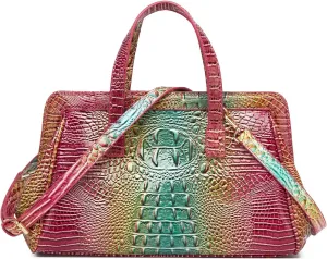 Women Fashion Crocodile Print Handbag Shoulder Satchel Top Handle Crossbody Bag