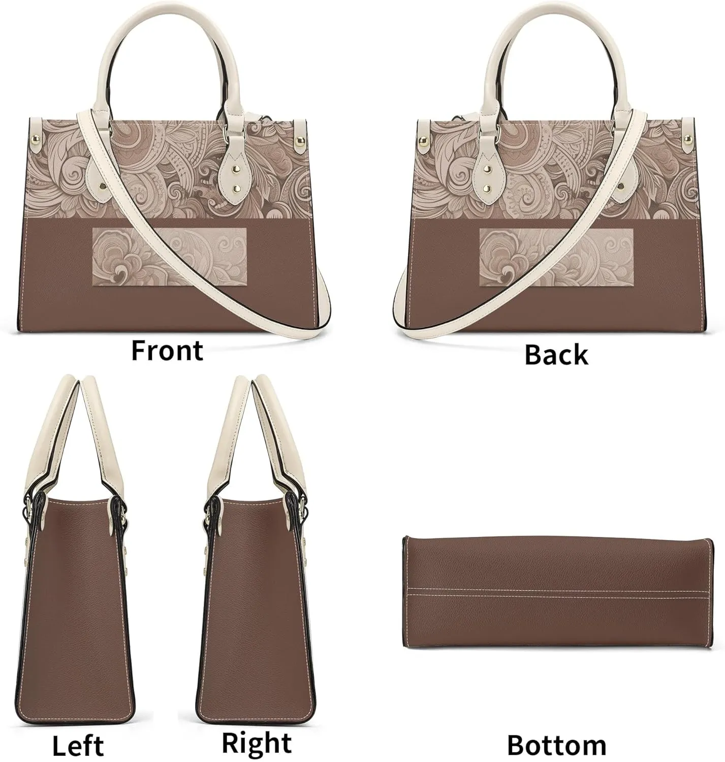 Women Fashion Handbags PU Leather Top Handle Satchel Shoulder Tote Bags for Ladies