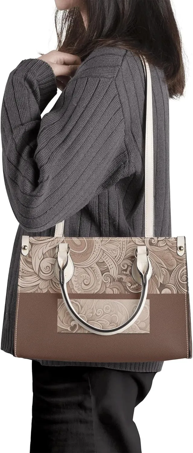Women Fashion Handbags PU Leather Top Handle Satchel Shoulder Tote Bags for Ladies
