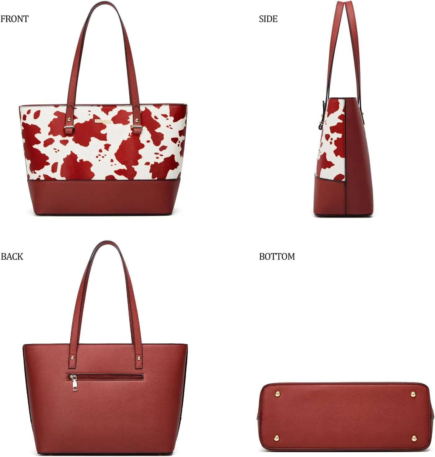Women Fashion Handbags Wallet Tote Bag Shoulder Bag Top Handle Satchel Purse Set 4pcs