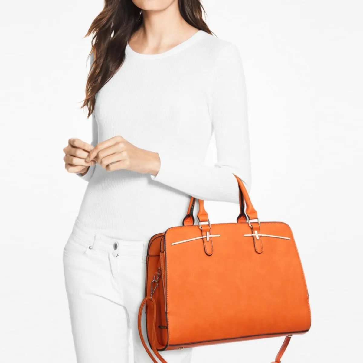 Women Handbag Wallet Tote Shoulder Hobo Bag Top Handle Satchel Purse Set 2pcs with 3 Compartments