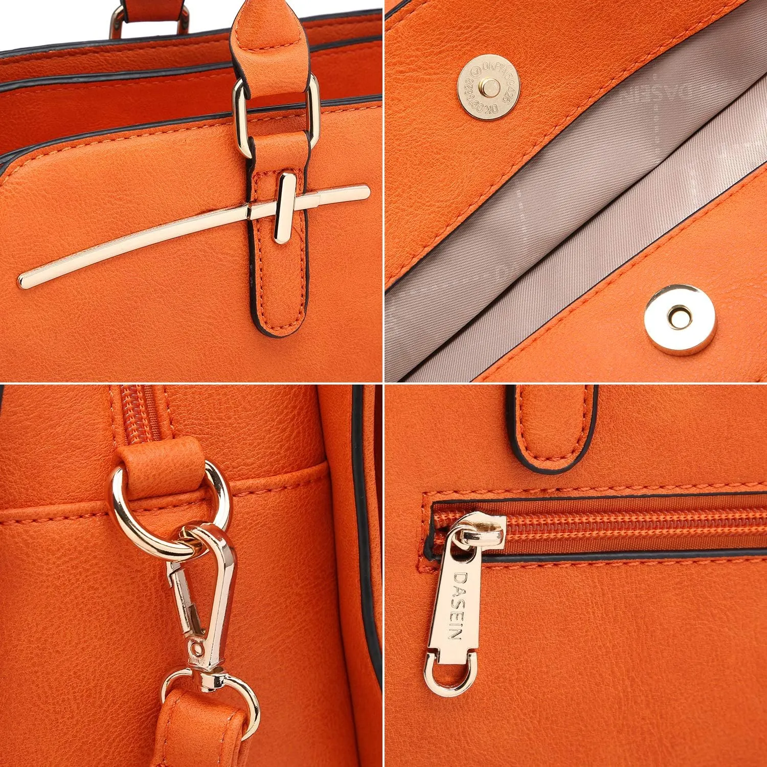 Women Handbag Wallet Tote Shoulder Hobo Bag Top Handle Satchel Purse Set 2pcs with 3 Compartments