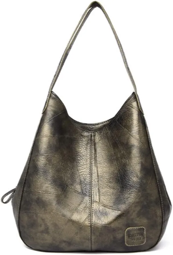 Women Retro Hobo Shoulder Bag Purse Tote Bags Soft PU Leather Handbag Satchel