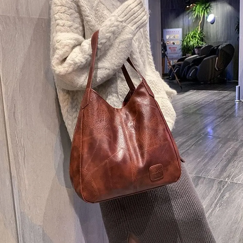 Women Retro Hobo Shoulder Bag Purse Tote Bags Soft PU Leather Handbag Satchel