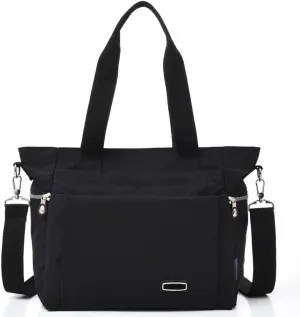 Women RFID Crossbody Bag Multi Pocket Shoulder Bag Waterproof Nylon Travel Satchel Handbag Purse