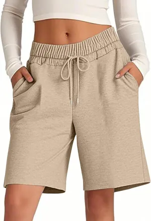 Women's Athletic Shorts High Waisted Sweat Short Casual Yoga Running Walking Lightweight Shorts for Women