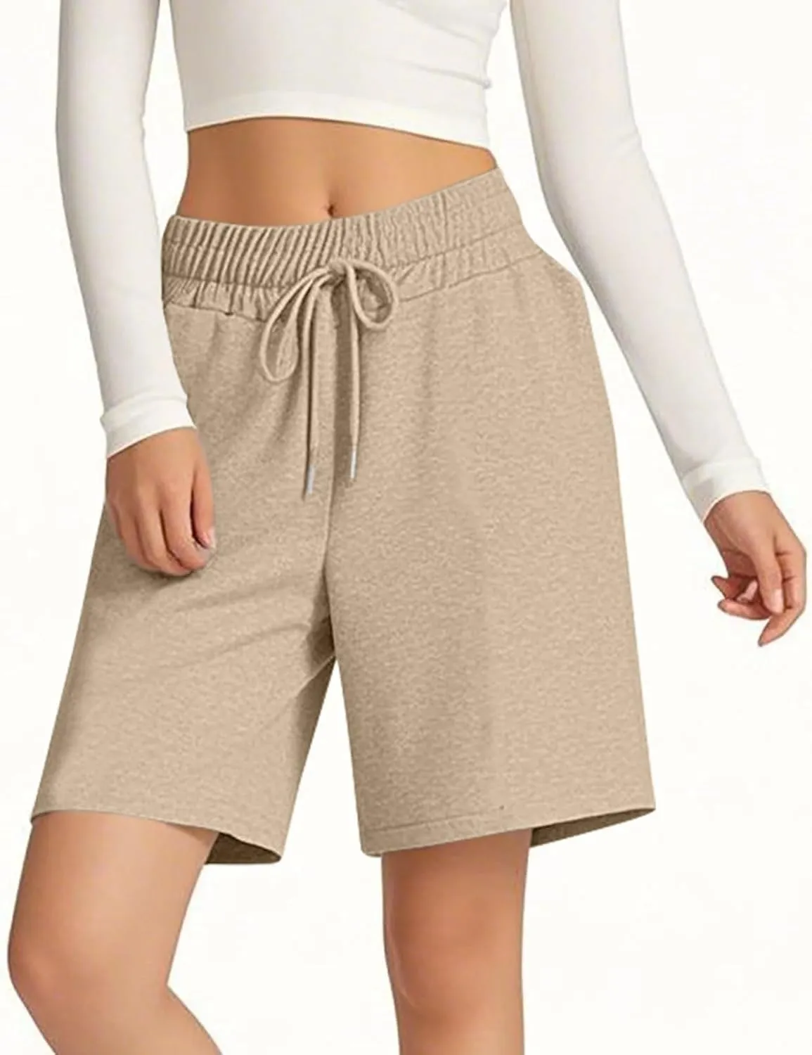 Women's Athletic Shorts High Waisted Sweat Short Casual Yoga Running Walking Lightweight Shorts for Women