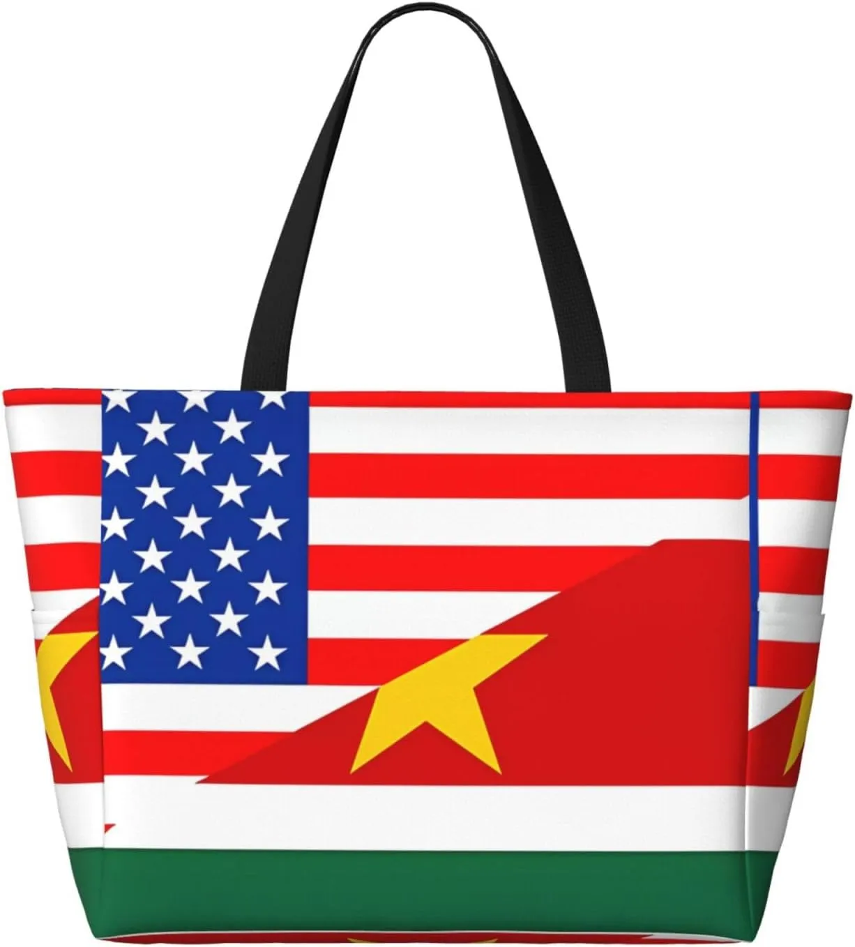 Women's Beach Travel Bags Large Waterproof Tote Bag with Pockets Sandproof Handbag for Beach Gym Vacation