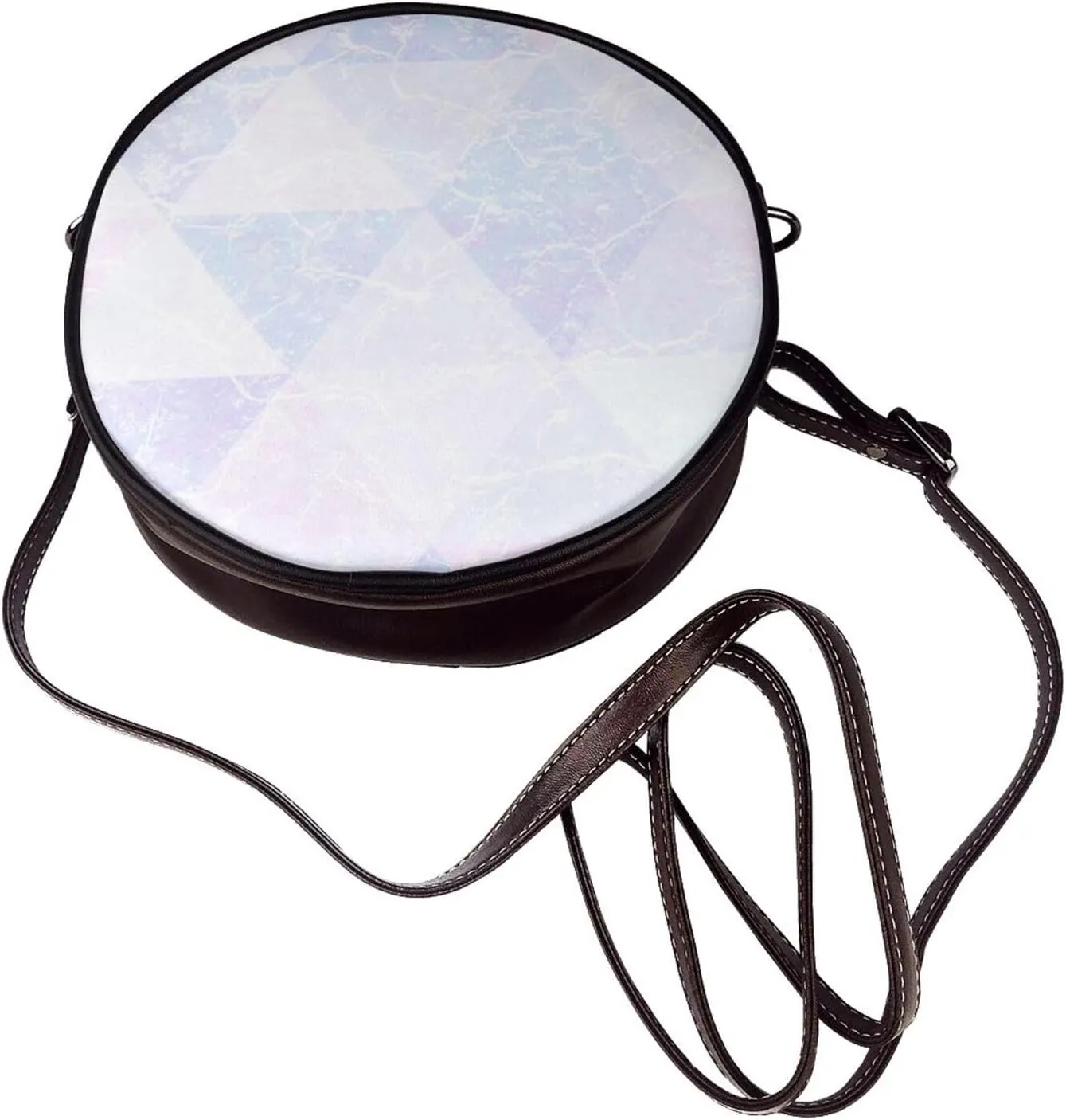 Women's Crossbody Purse - PU Leather Crossbody Bags for Women, Circle Purse Bag for Travel Business Party