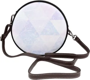 Women's Crossbody Purse - PU Leather Crossbody Bags for Women, Circle Purse Bag for Travel Business Party