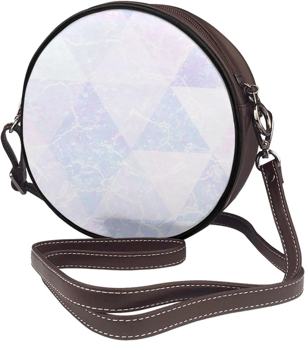 Women's Crossbody Purse - PU Leather Crossbody Bags for Women, Circle Purse Bag for Travel Business Party