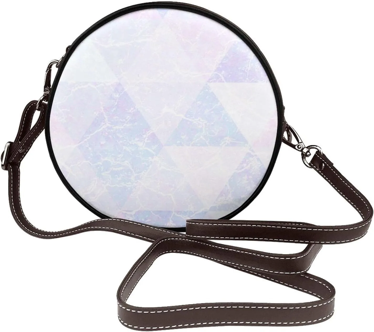 Women's Crossbody Purse - PU Leather Crossbody Bags for Women, Circle Purse Bag for Travel Business Party
