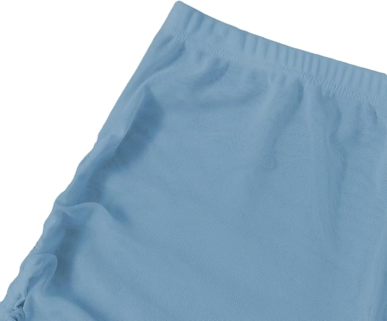 Women's Drawstring Side Mesh Sheer Beach Summer Cover Up Shorts Bikini Bottoms