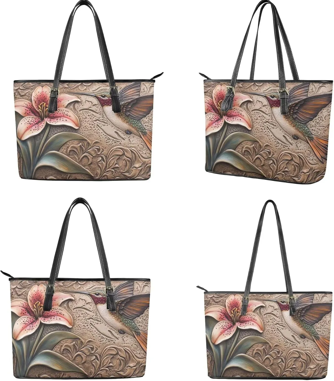 Womens Handbag Sets Satchel Purse Waterproof Tote Bag with Wallet Set for Ladies