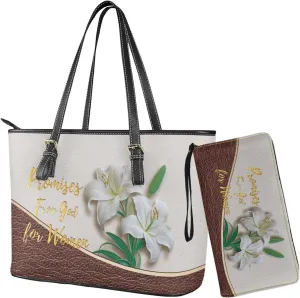 Womens Handbag Sets Satchel Purse Waterproof Tote Bag with Wallet Set for Ladies
