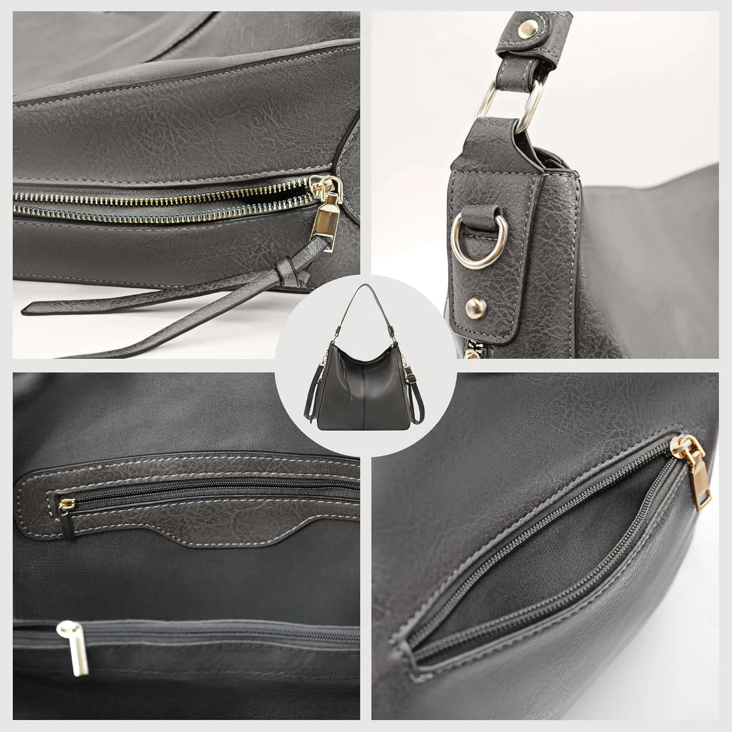 Women's Handbag Shoulder Bag Vintage-Inspired PU Vegan Leather Stylish Crossbody Bucket Purse Satchel