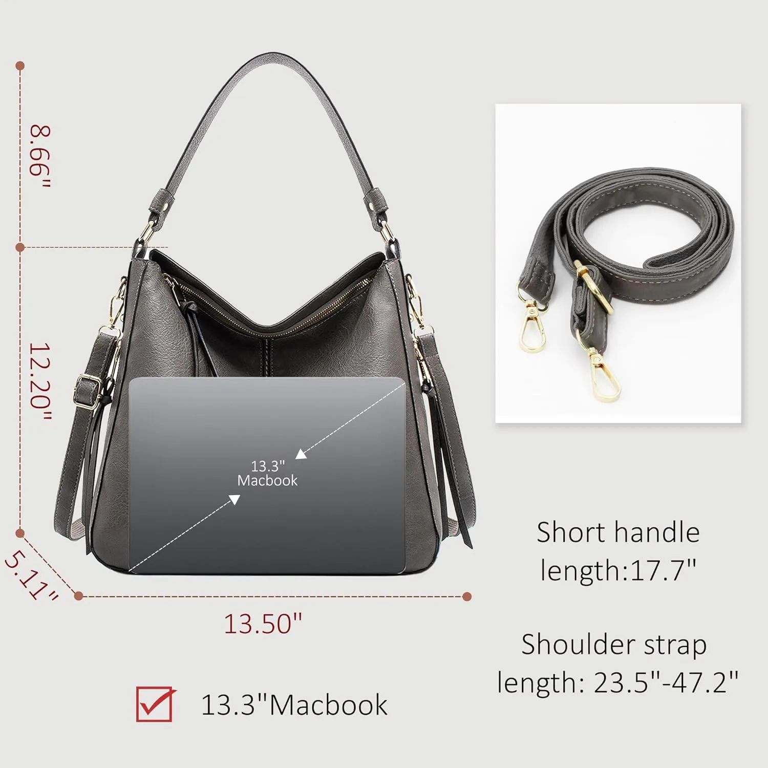 Women's Handbag Shoulder Bag Vintage-Inspired PU Vegan Leather Stylish Crossbody Bucket Purse Satchel