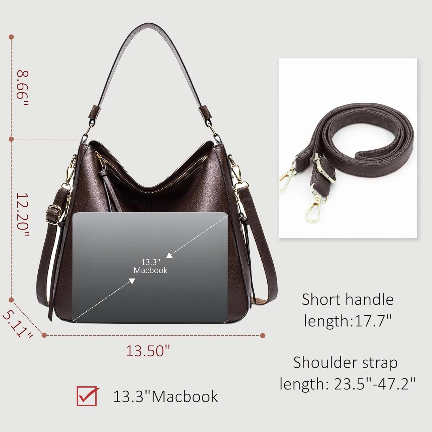 Women's Handbag Shoulder Bag Vintage-Inspired PU Vegan Leather Stylish Crossbody Bucket Purse Satchel
